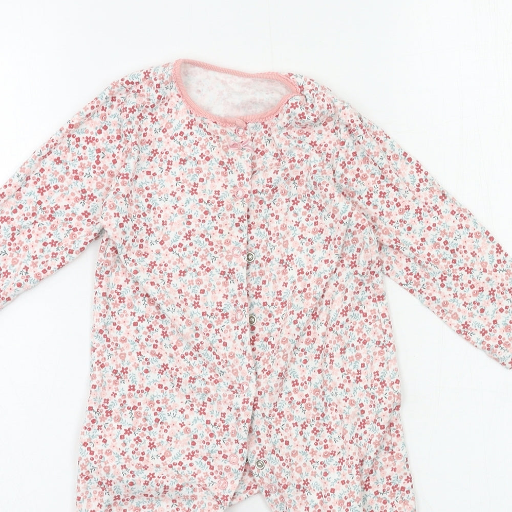 TU Baby White Floral  Babygrow One-Piece Size 18 Months