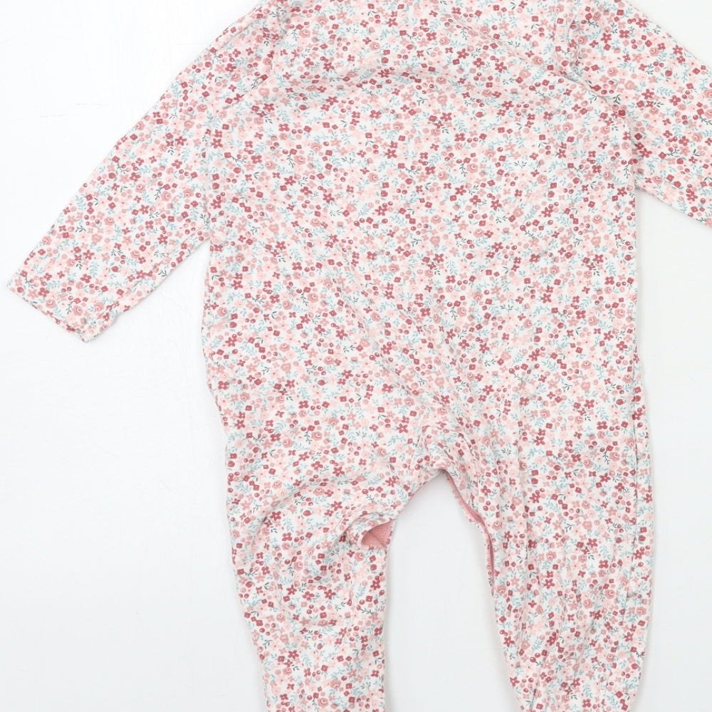 TU Baby White Floral  Babygrow One-Piece Size 18 Months