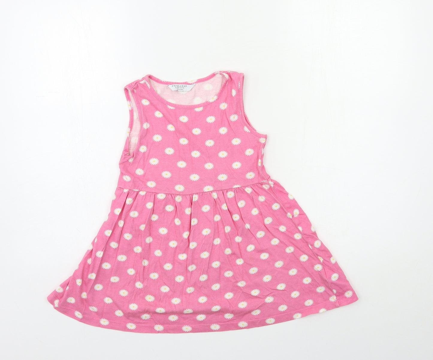 Primark Girls Pink Floral  Tank Dress  Size 6-7 Years