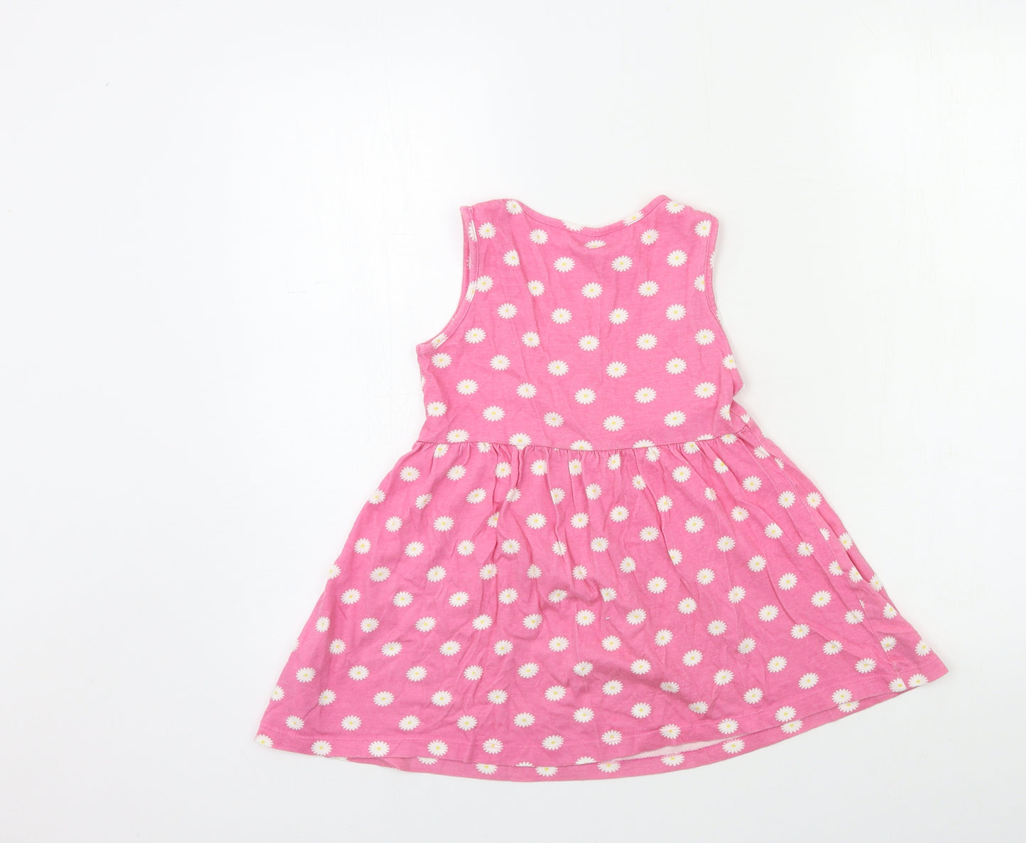 Primark Girls Pink Floral  Tank Dress  Size 6-7 Years