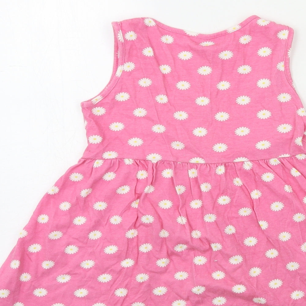 Primark Girls Pink Floral  Tank Dress  Size 6-7 Years