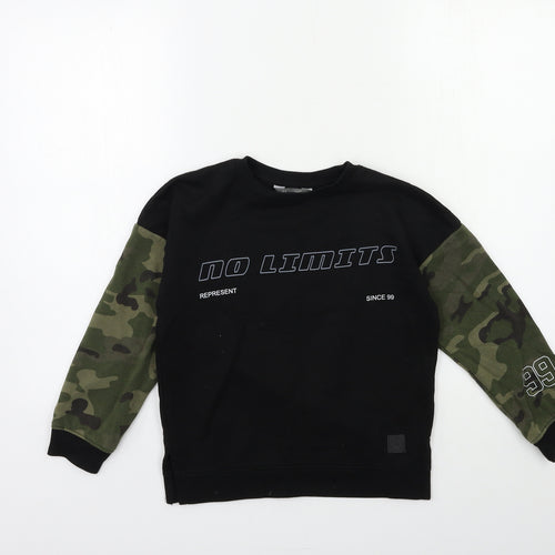 Primark Boys Black   Pullover Sweatshirt Size 7 Years