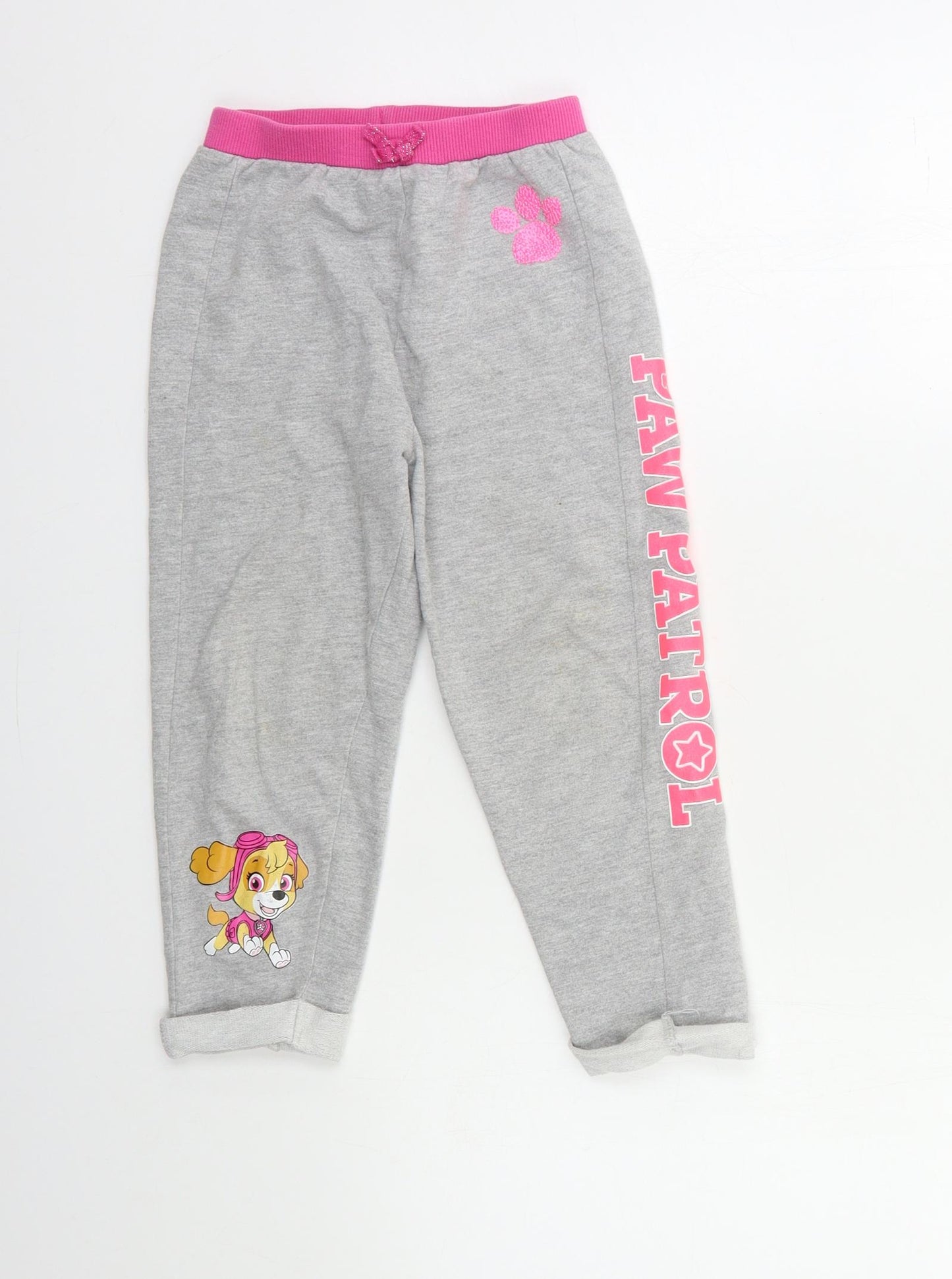 TU Girls Grey   Sweatpants Trousers Size 3-4 Years - paw patrol