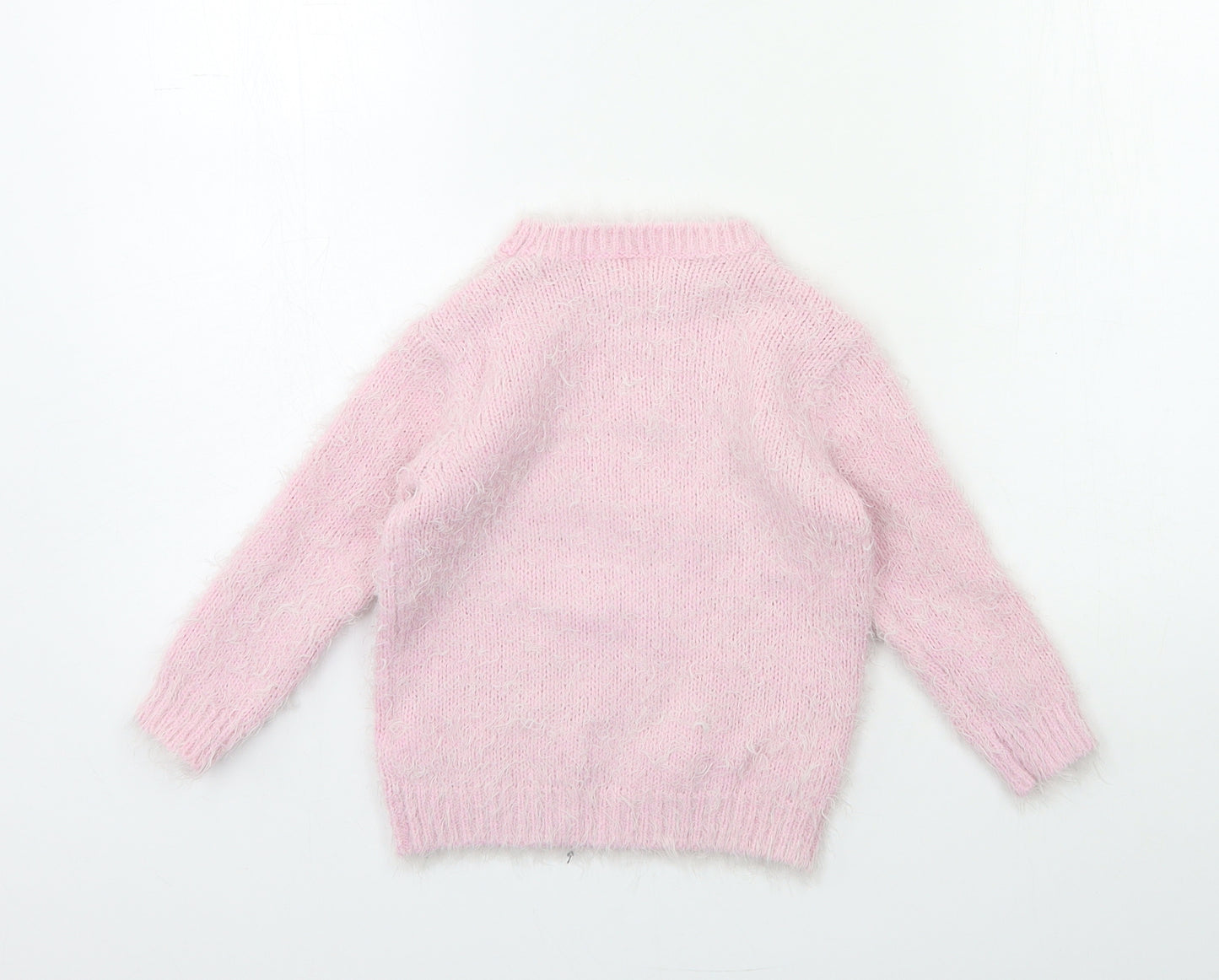 F&F Girls Pink  Knit Basic T-Shirt Size 5-6 Years  - Unicorn