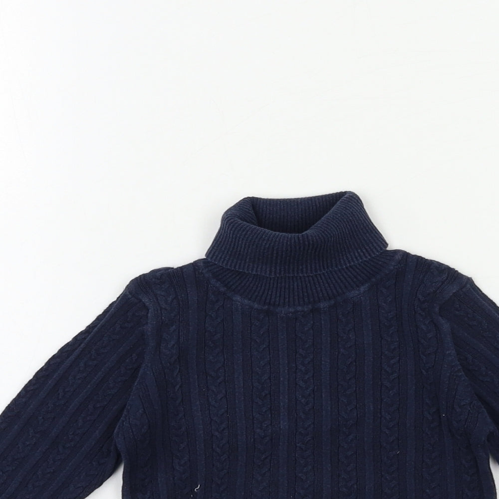 NEXT Girls Blue  Knit Pullover Jumper Size 3-4 Years