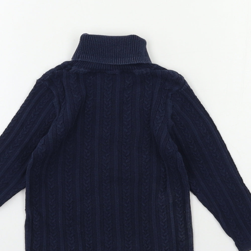 NEXT Girls Blue  Knit Pullover Jumper Size 3-4 Years