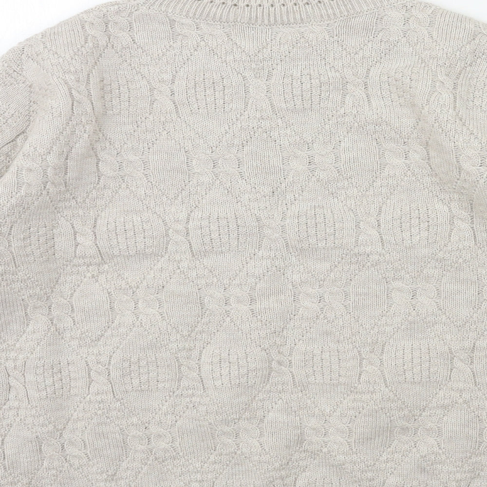 Beaumonde Womens Grey  Knit Pullover Jumper Size 14