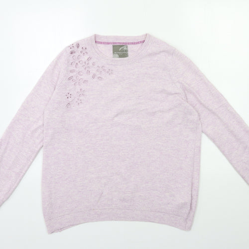 RJR.John Rocha Womens Purple  Knit Pullover Jumper Size 12