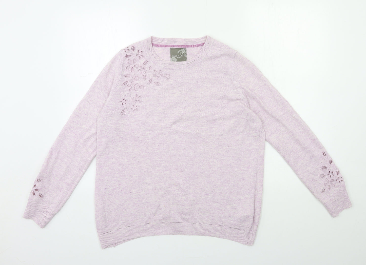 RJR.John Rocha Womens Purple  Knit Pullover Jumper Size 12