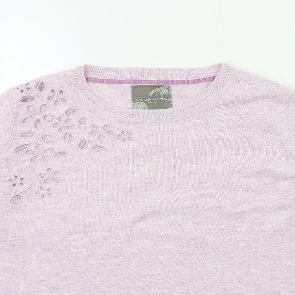 RJR.John Rocha Womens Purple  Knit Pullover Jumper Size 12