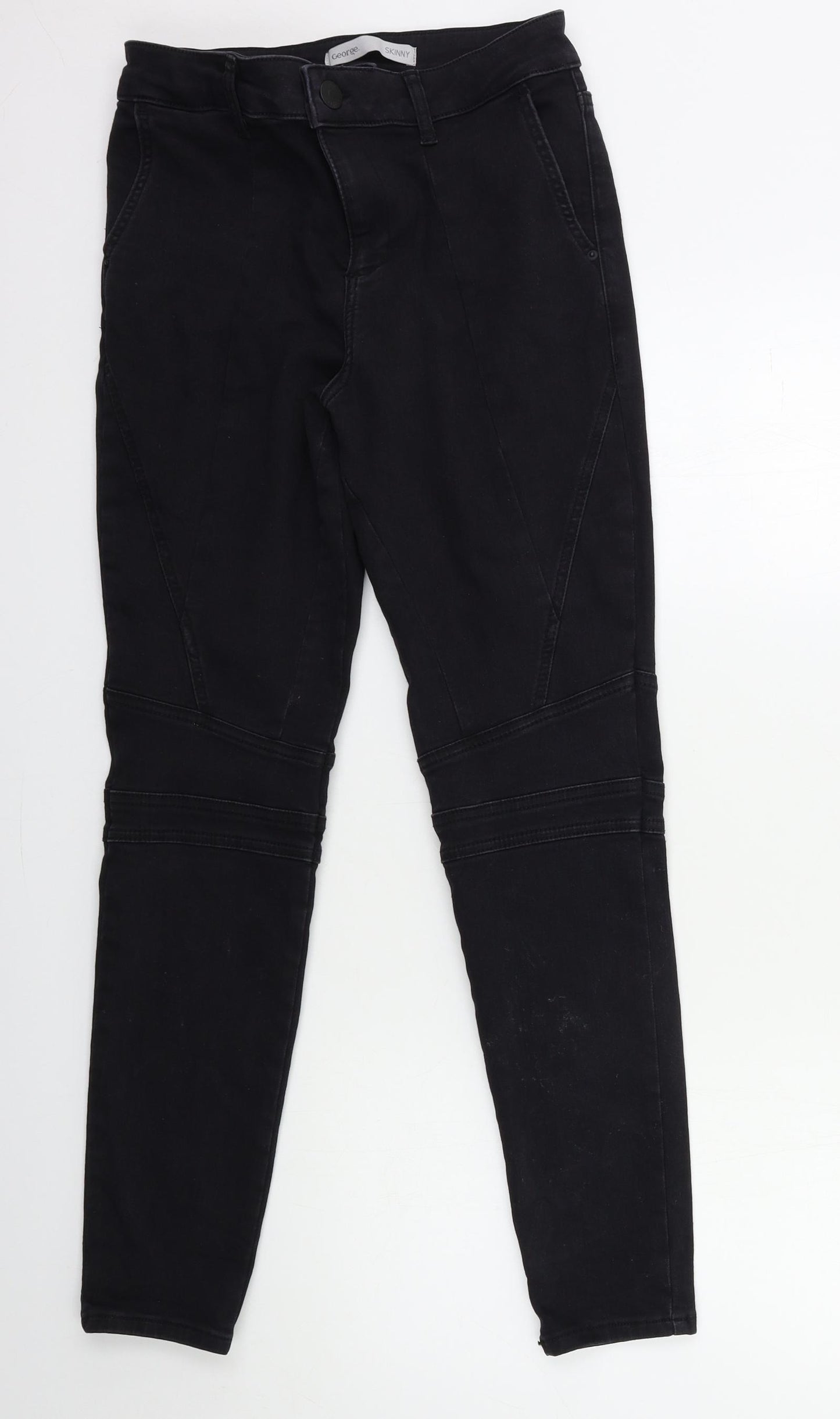 George Womens Black  Denim Skinny Jeans Size 10 L29 in