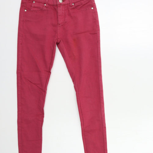 Topshop Womens Pink  Denim Skinny Jeans Size 26 in L30 in