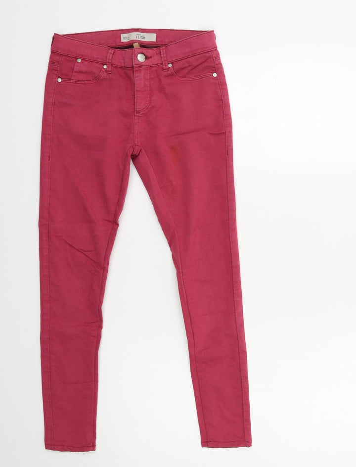 Topshop Womens Pink Denim Skinny Jeans Size 26 in L30 in