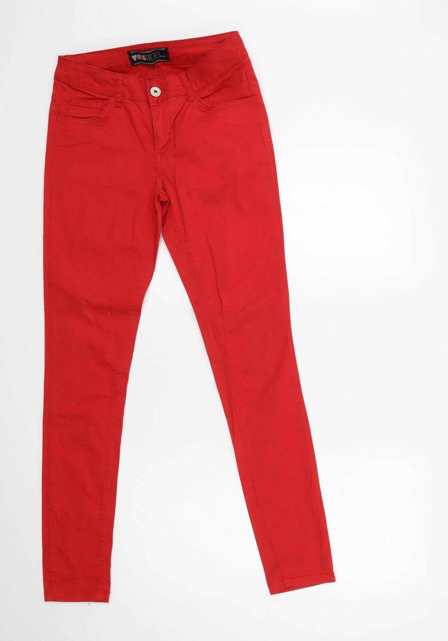YES YES Womens Red  Denim Skinny Jeans Size 10 L30 in