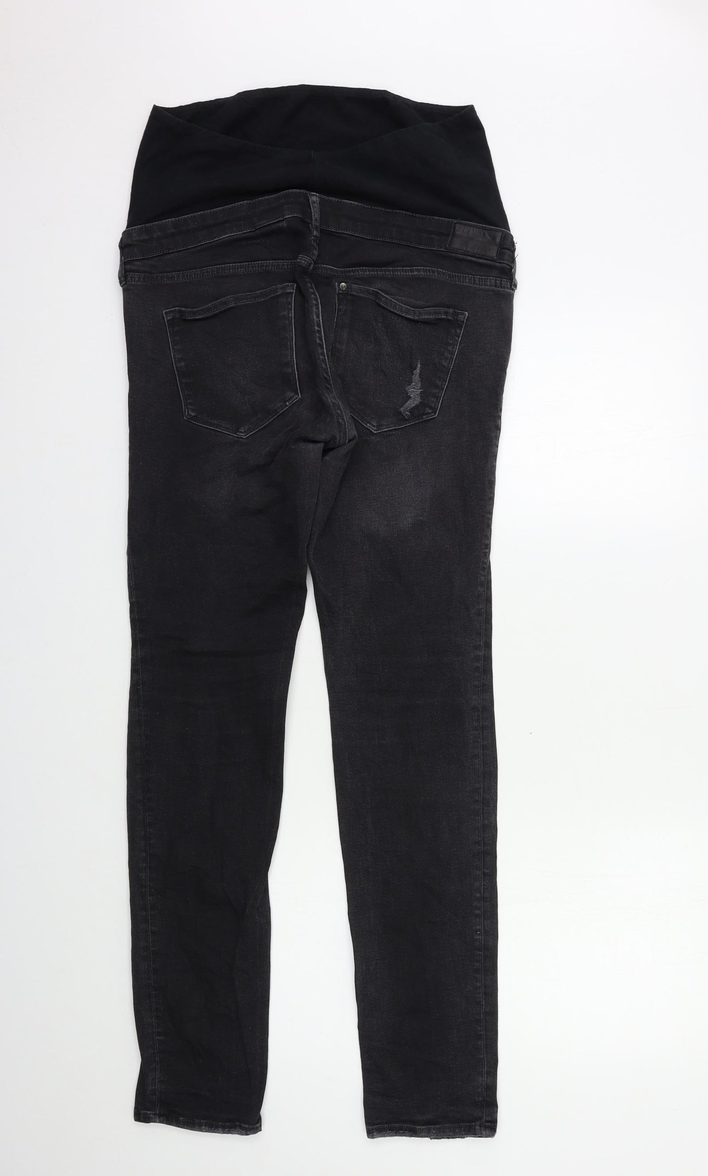 H&M Womens Black  Denim Skinny Jeans Size 12 L32 in