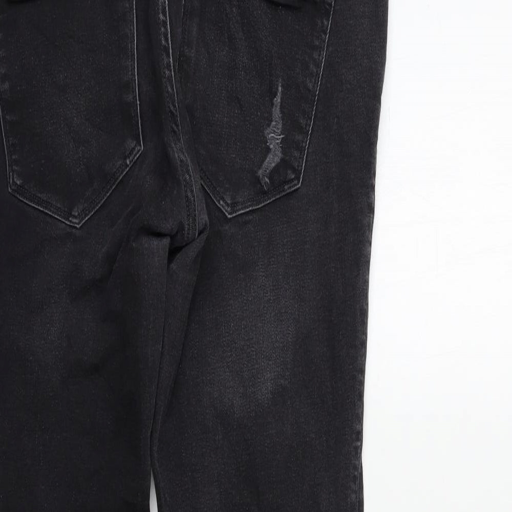 H&M Womens Black  Denim Skinny Jeans Size 12 L32 in