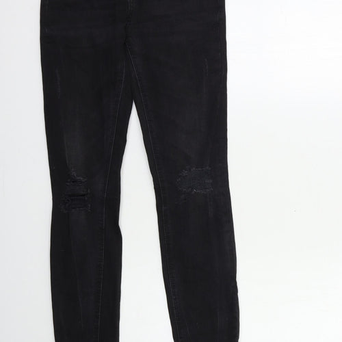 Zara Womens Black  Denim Skinny Jeans Size 10 L28 in