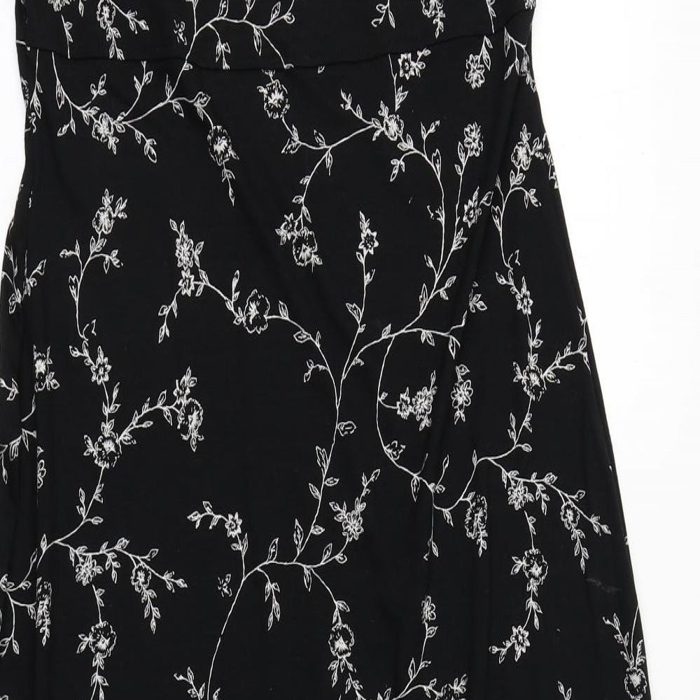 Marks & Spencer Womens Black Floral  Maxi  Size 14