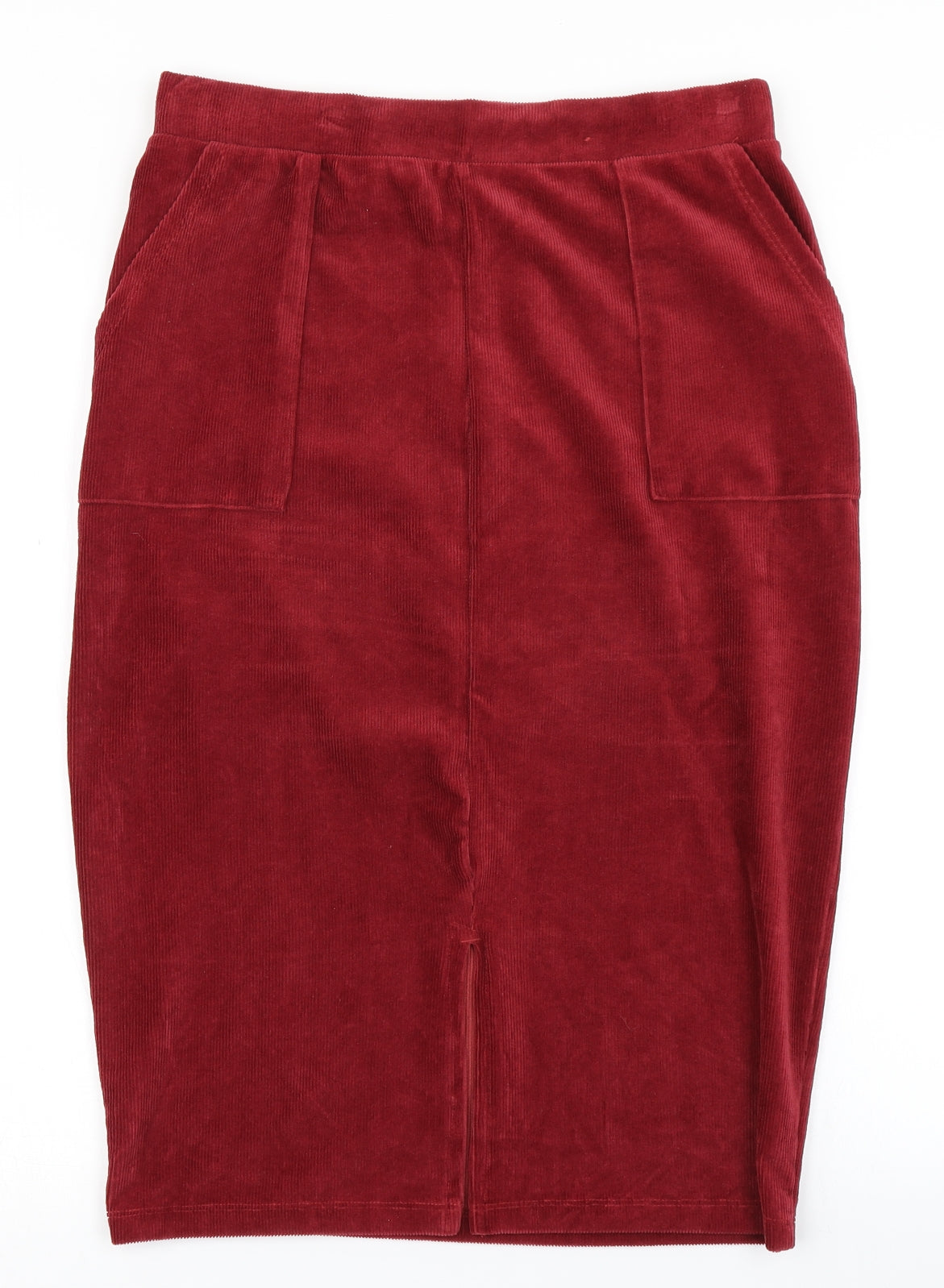 TU Womens Red  Corduroy Straight & Pencil Skirt Size 14