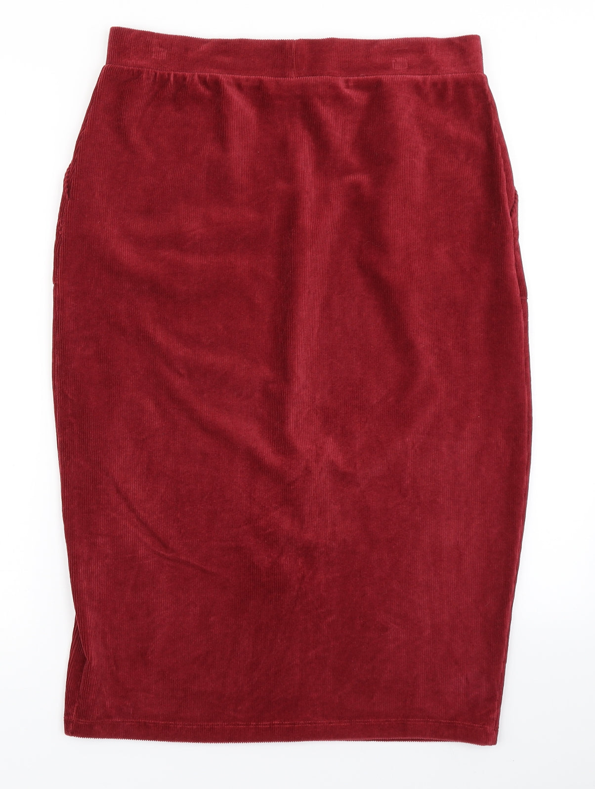 TU Womens Red  Corduroy Straight & Pencil Skirt Size 14