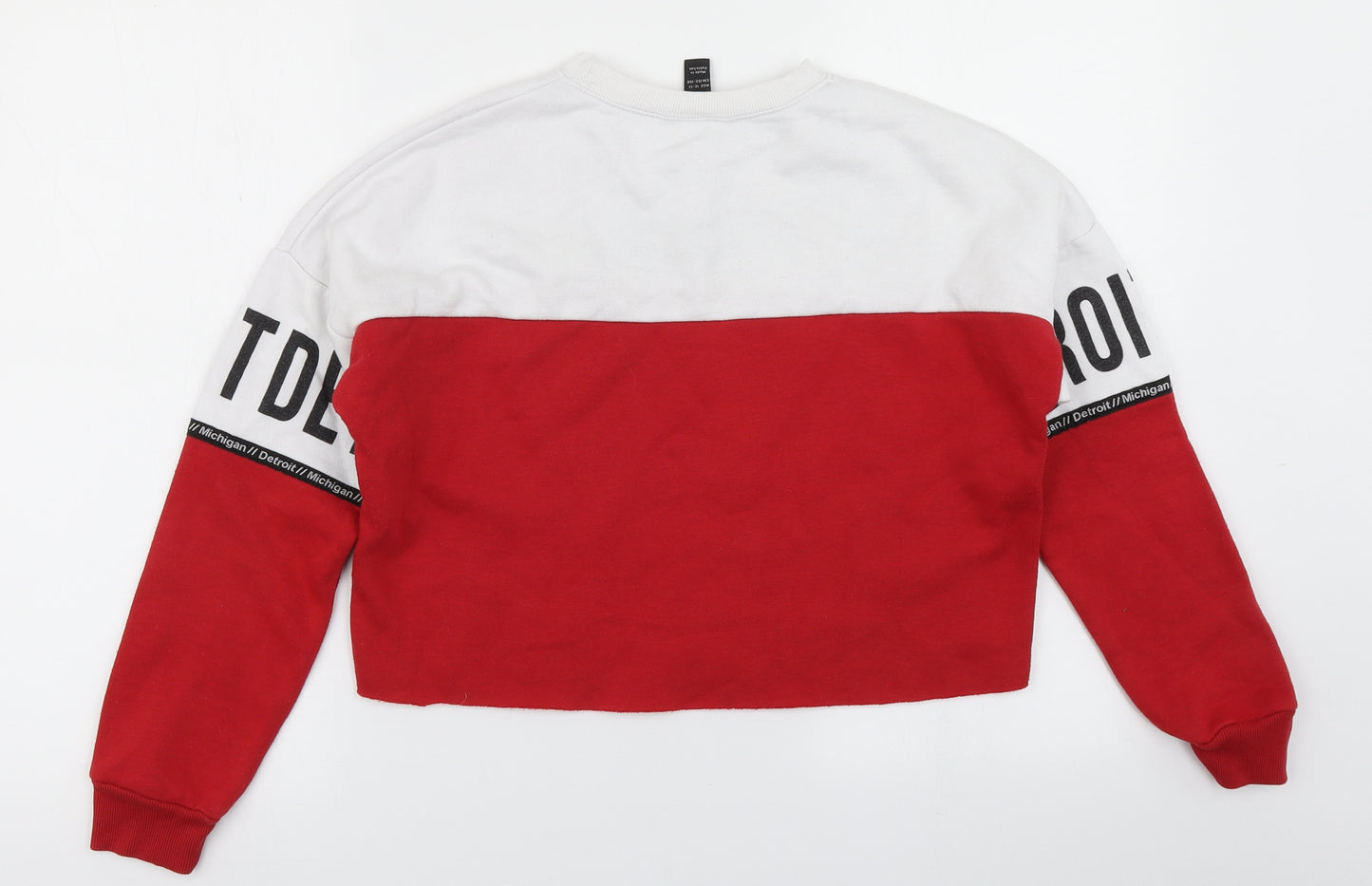 915 Generation Girls Red Colourblock  Pullover Sweatshirt Size 12-13 Years  - Cropped