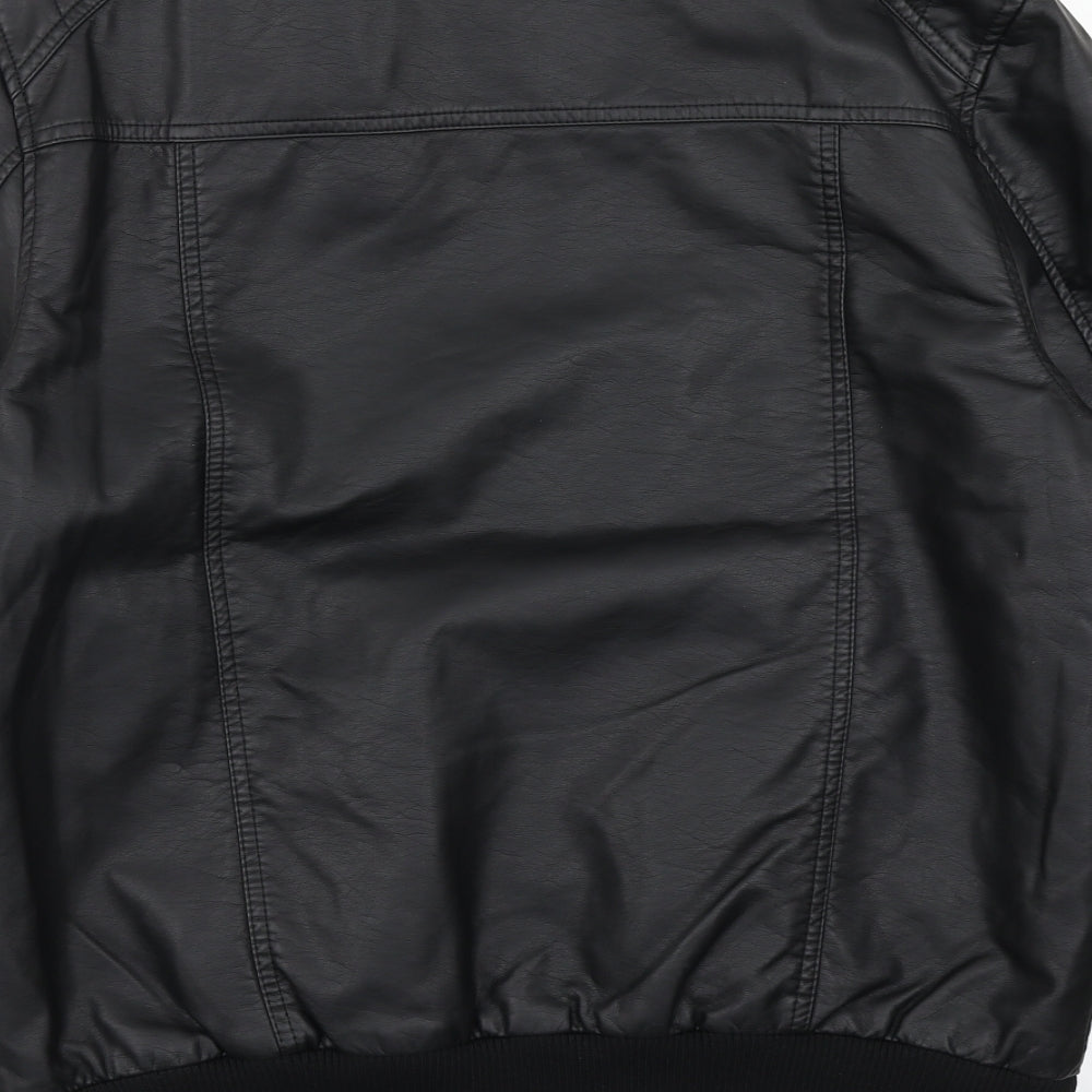 Cedar Wood State Mens Black   Bomber Jacket Jacket Size L