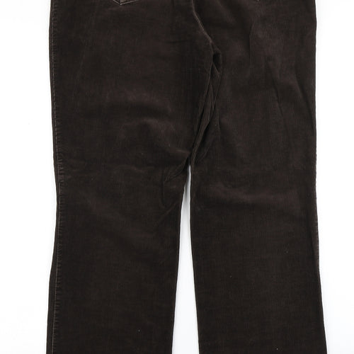 GARDEUR Womens Brown  Corduroy Chino Trousers Size 16 L31 in