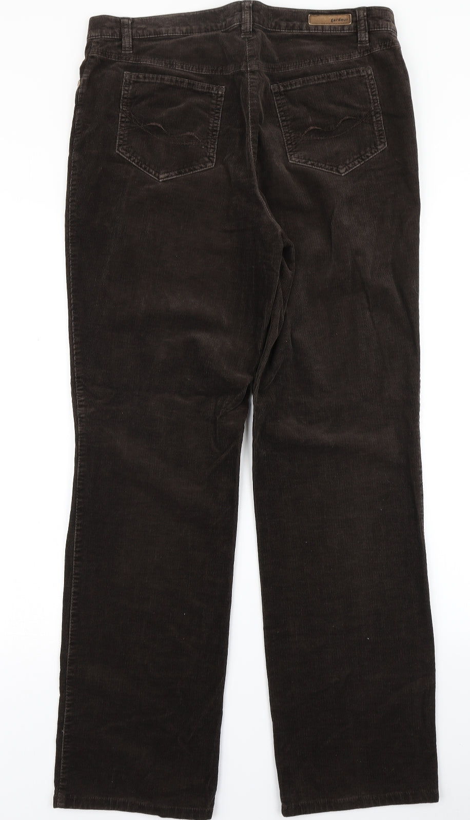 GARDEUR Womens Brown  Corduroy Chino Trousers Size 16 L31 in