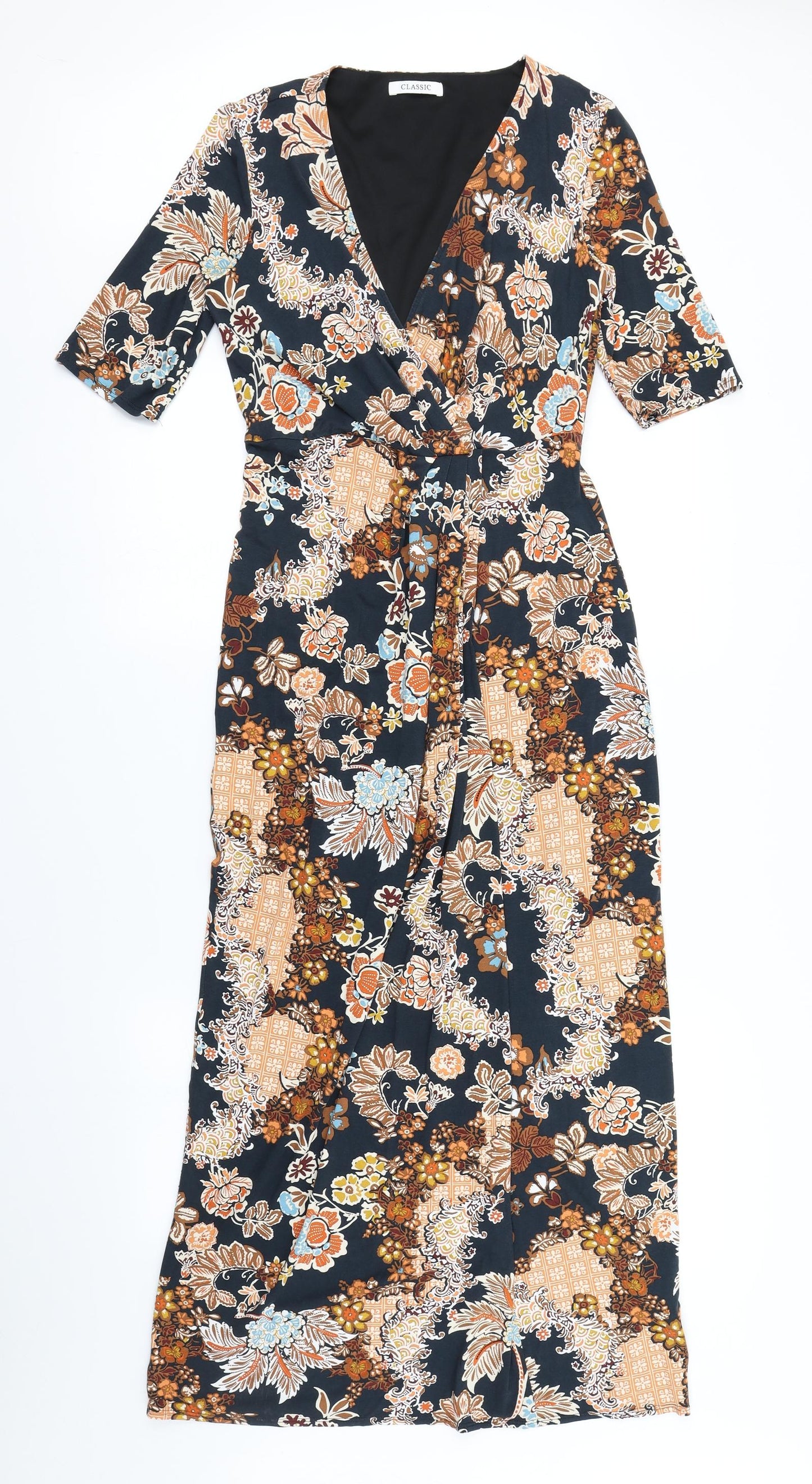 Classic Womens Blue Floral  Maxi  Size 10