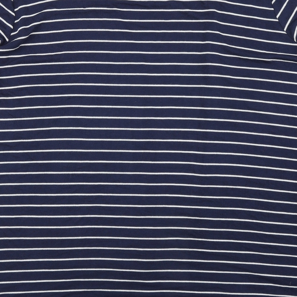 George Womens Blue Striped Knit Cardigan Jumper Size 24