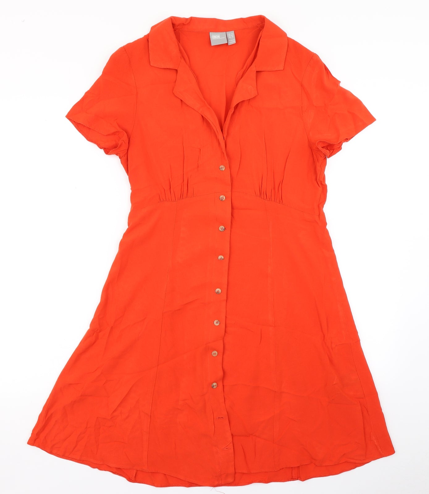 ASOS Womens Orange   Fit & Flare  Size 14