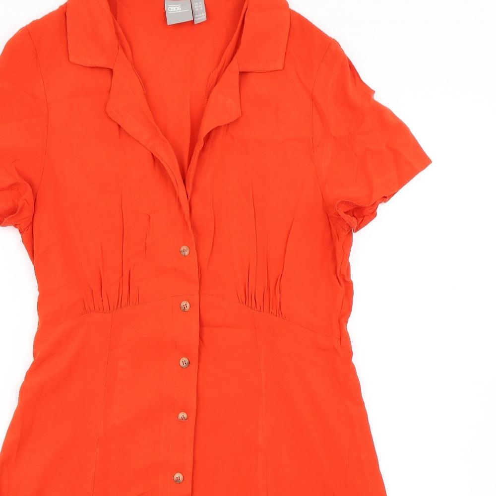 ASOS Womens Orange   Fit & Flare  Size 14