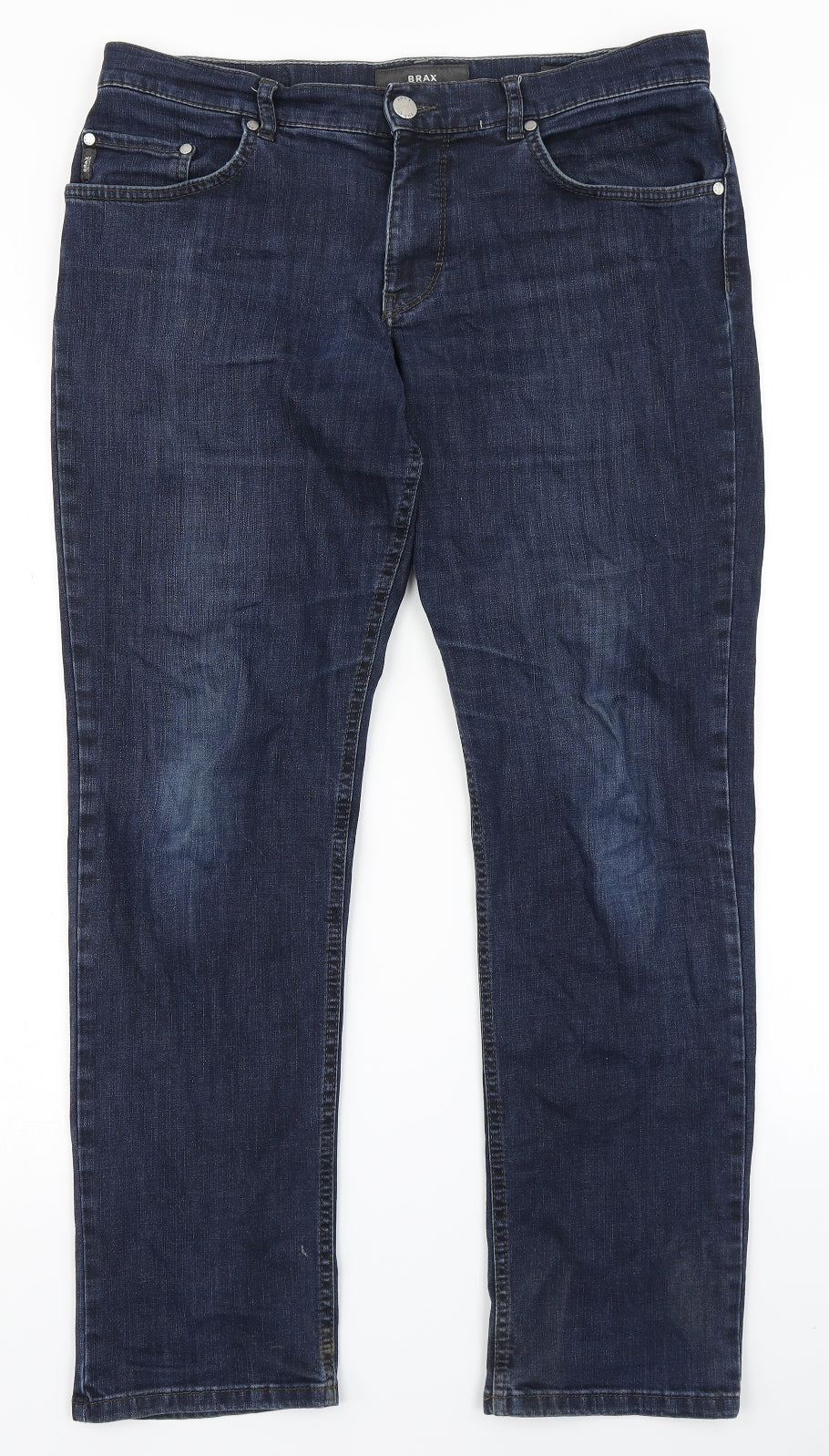 BRAX Mens Blue  Denim Straight Jeans Size 36 in L28 in