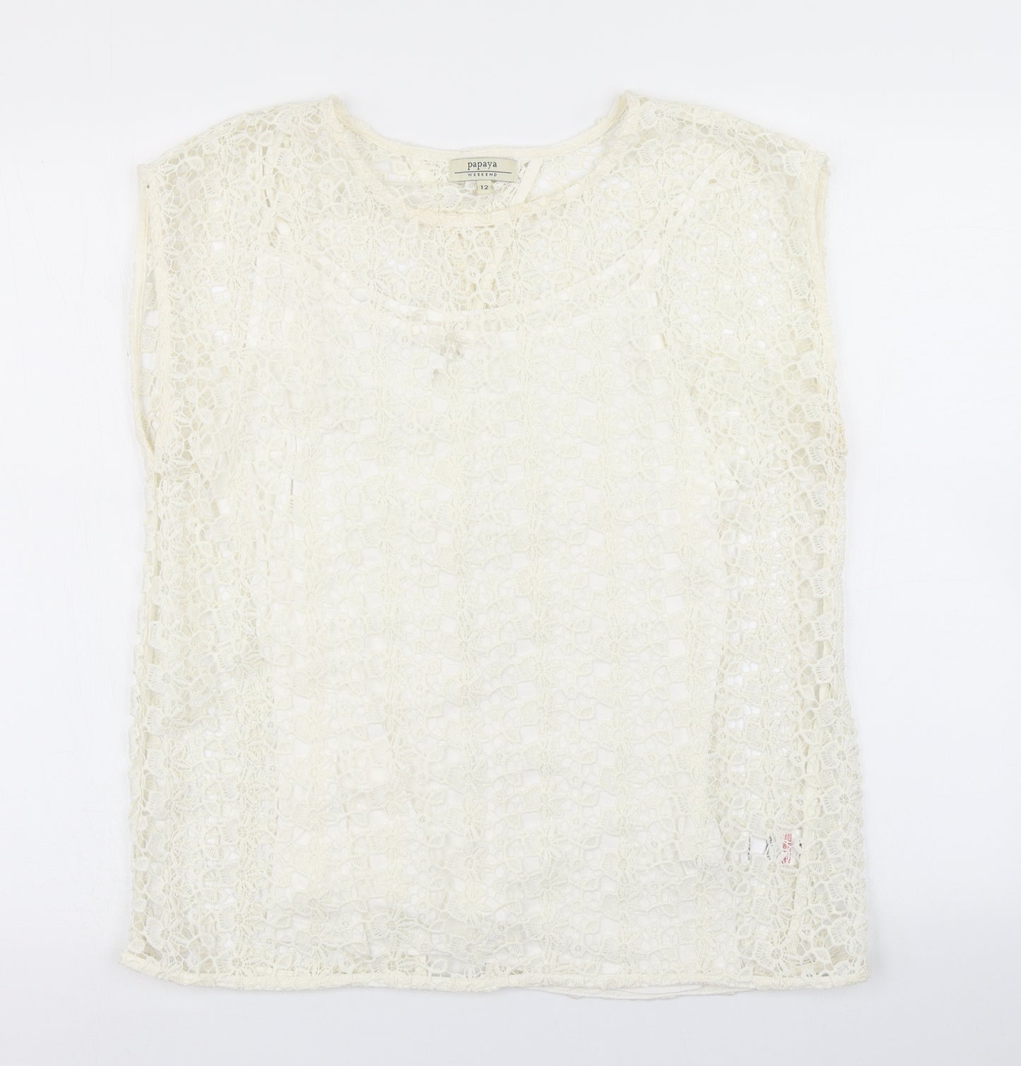 Papaya Womens Ivory   Basic Blouse Size 12