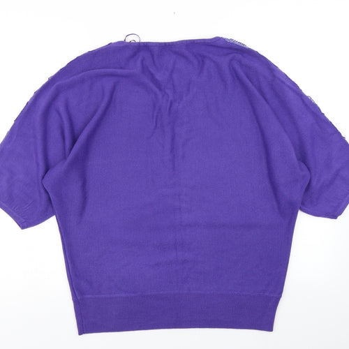 BHS Womens Purple  Knit Pullover Jumper Size 12