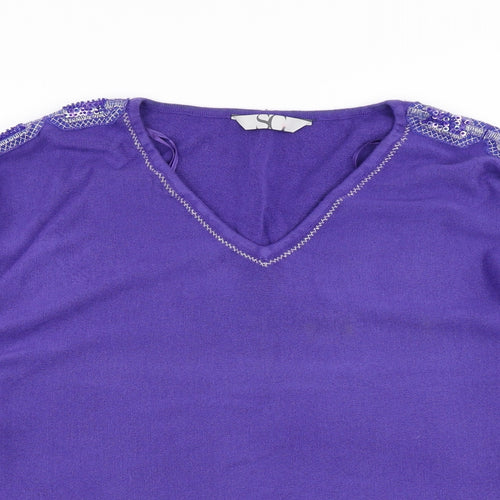 BHS Womens Purple  Knit Pullover Jumper Size 12