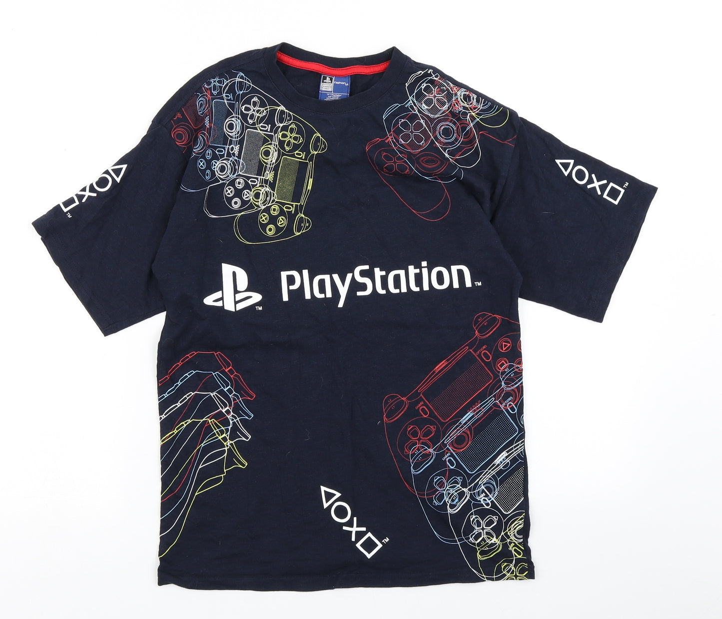 Fashion Uk Boys Blue   Basic T-Shirt Size 11-12 Years  - PlayStation