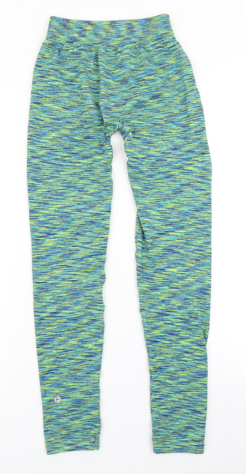 90 Degree Girls Green Striped  Capri Trousers Size L - Athletic Leggings