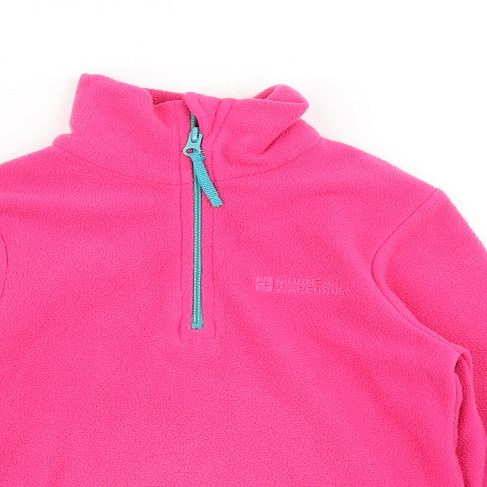 Mountain Warehouse Girls Pink  Fleece Pullover Sweatshirt Size 3-4 Years