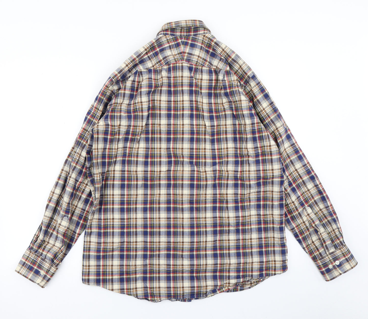 Charles Tyrwhitt Mens Brown Plaid   Button-Up Size M