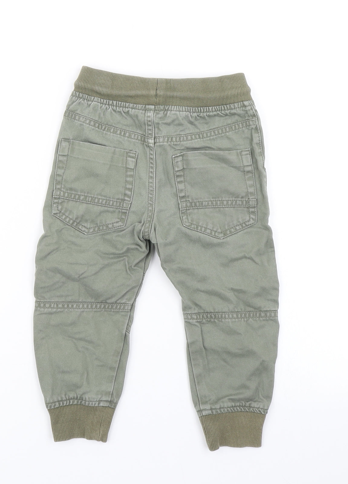 F&F Boys Green   Cargo Trousers Size 18-24 Months