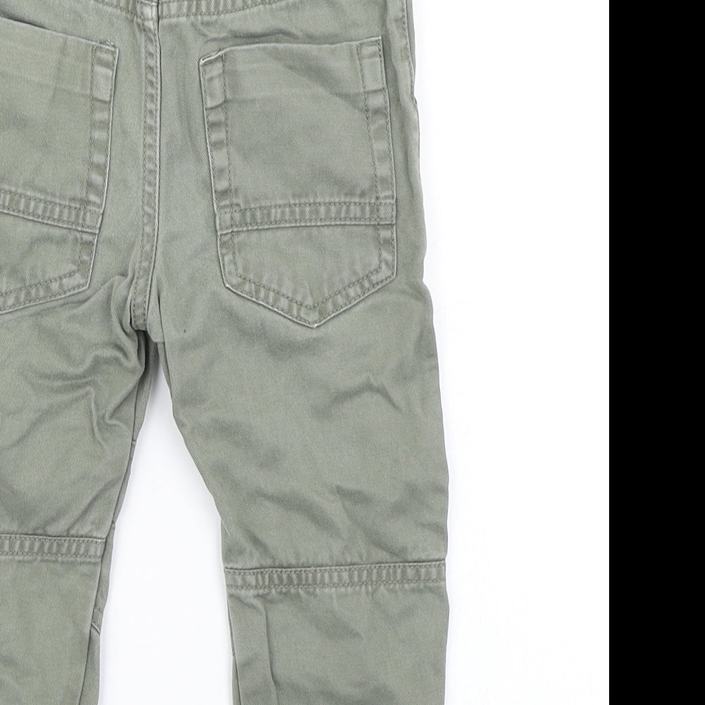 F&F Boys Green   Cargo Trousers Size 18-24 Months