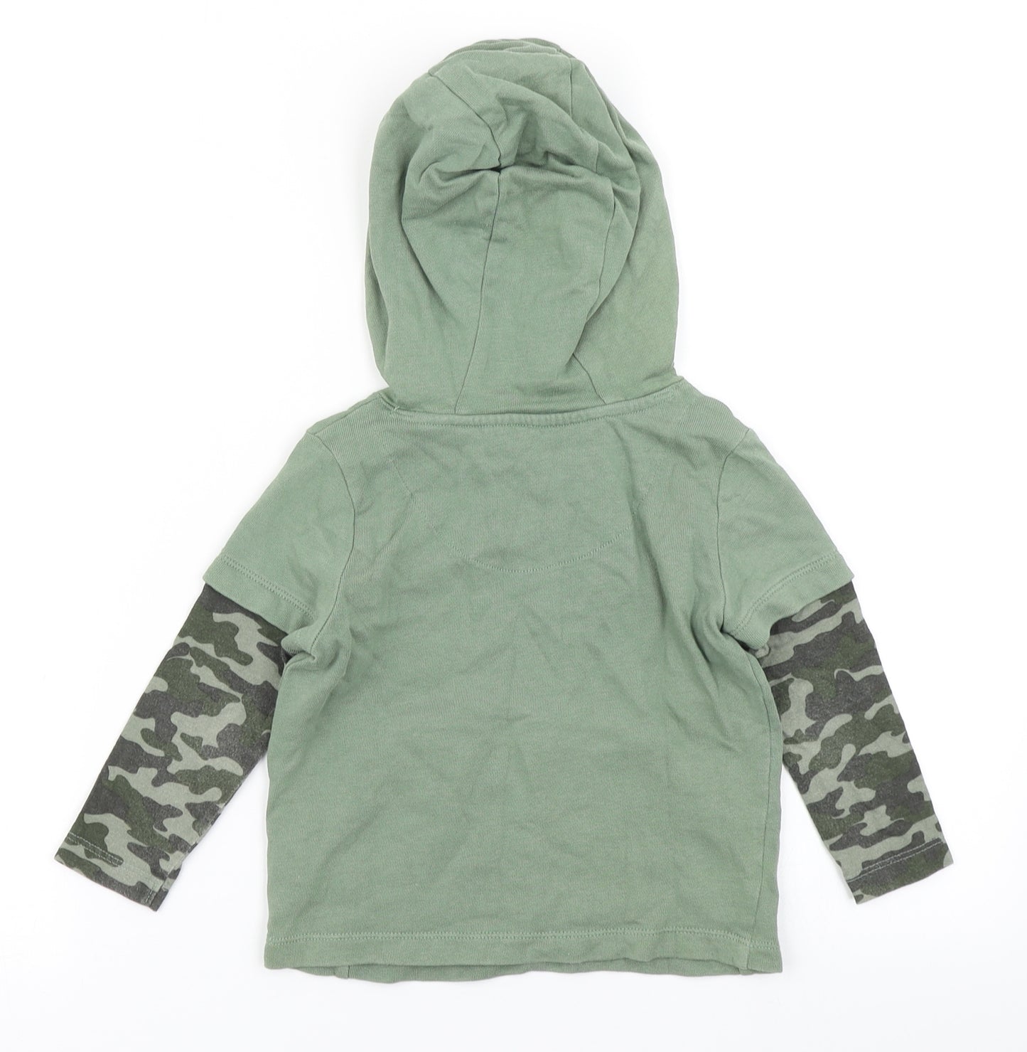 F&F Boys Green Camouflage  Basic T-Shirt Size 18-24 Months