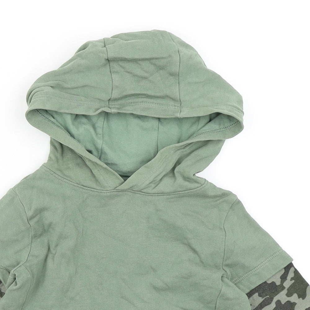 F&F Boys Green Camouflage  Basic T-Shirt Size 18-24 Months