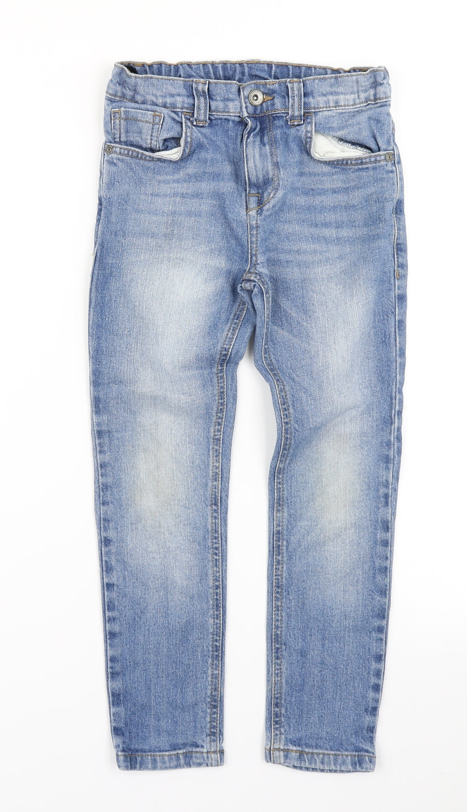 F&F Boys Blue  Denim Straight Jeans Size 7-8 Years