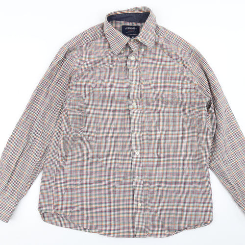 Charles Tyrwhitt Mens Pink Plaid   Button-Up Size M