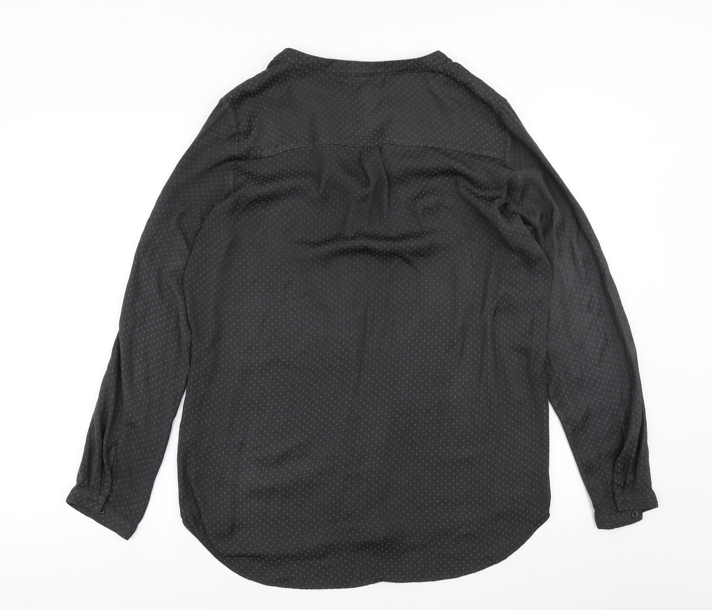 H&M Womens Grey Polka Dot  Basic Blouse Size 12
