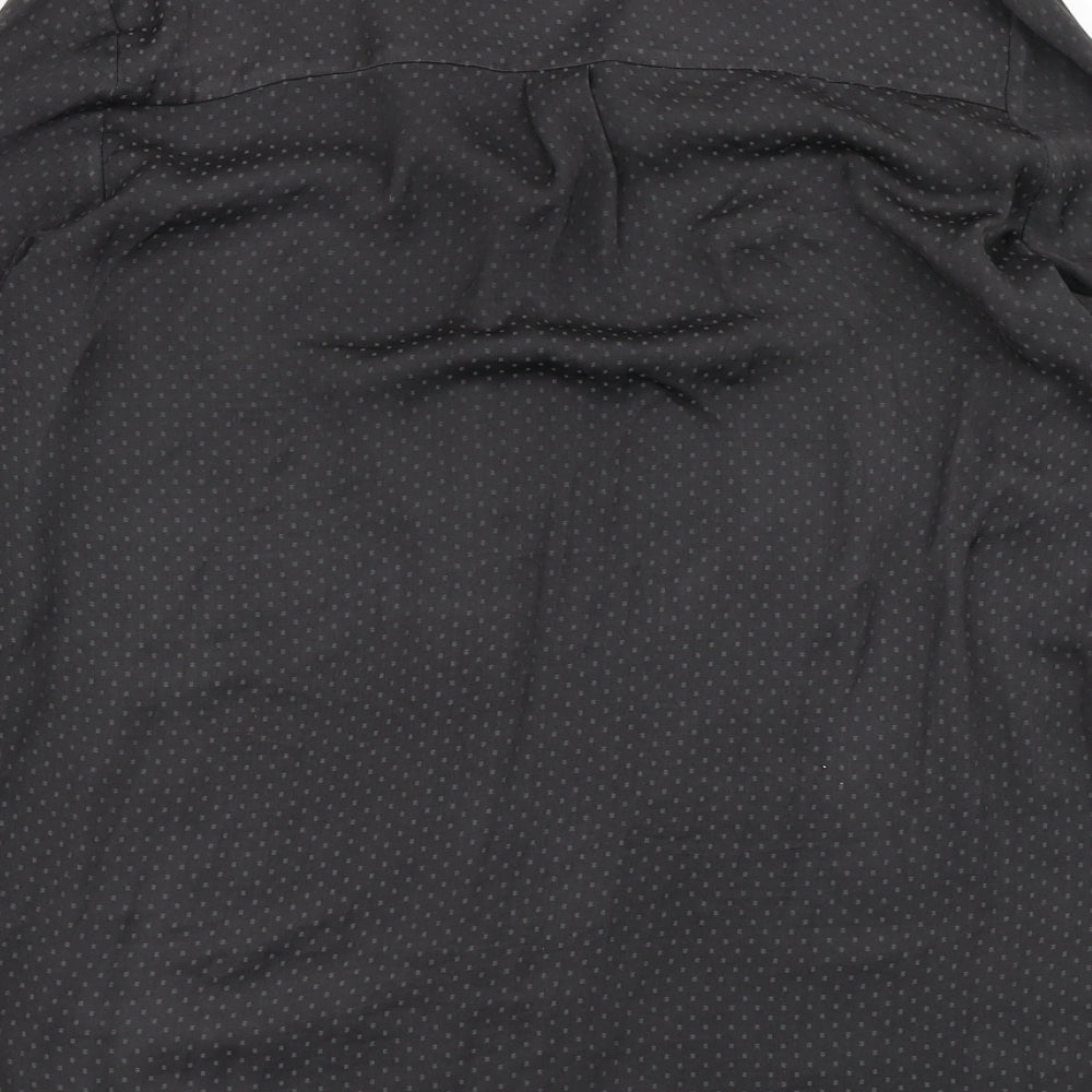 H&M Womens Grey Polka Dot  Basic Blouse Size 12