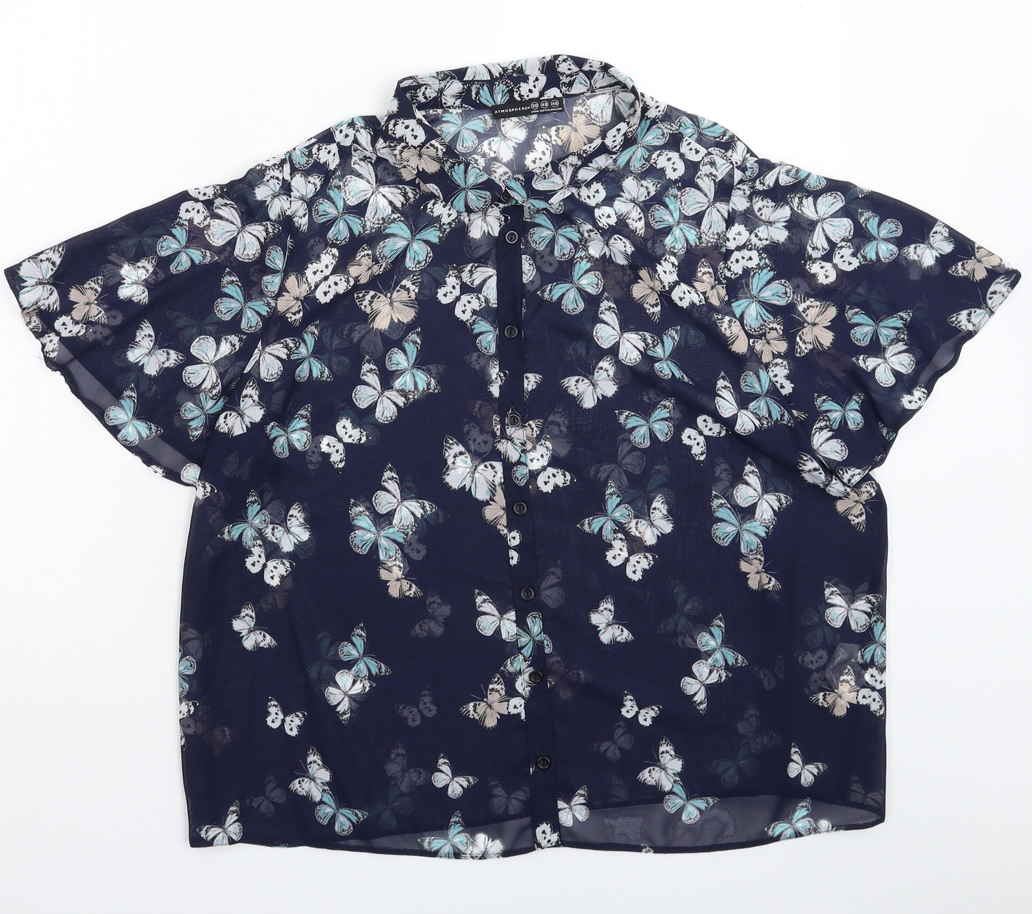 Atmosphere Womens Blue   Basic Blouse Size 20