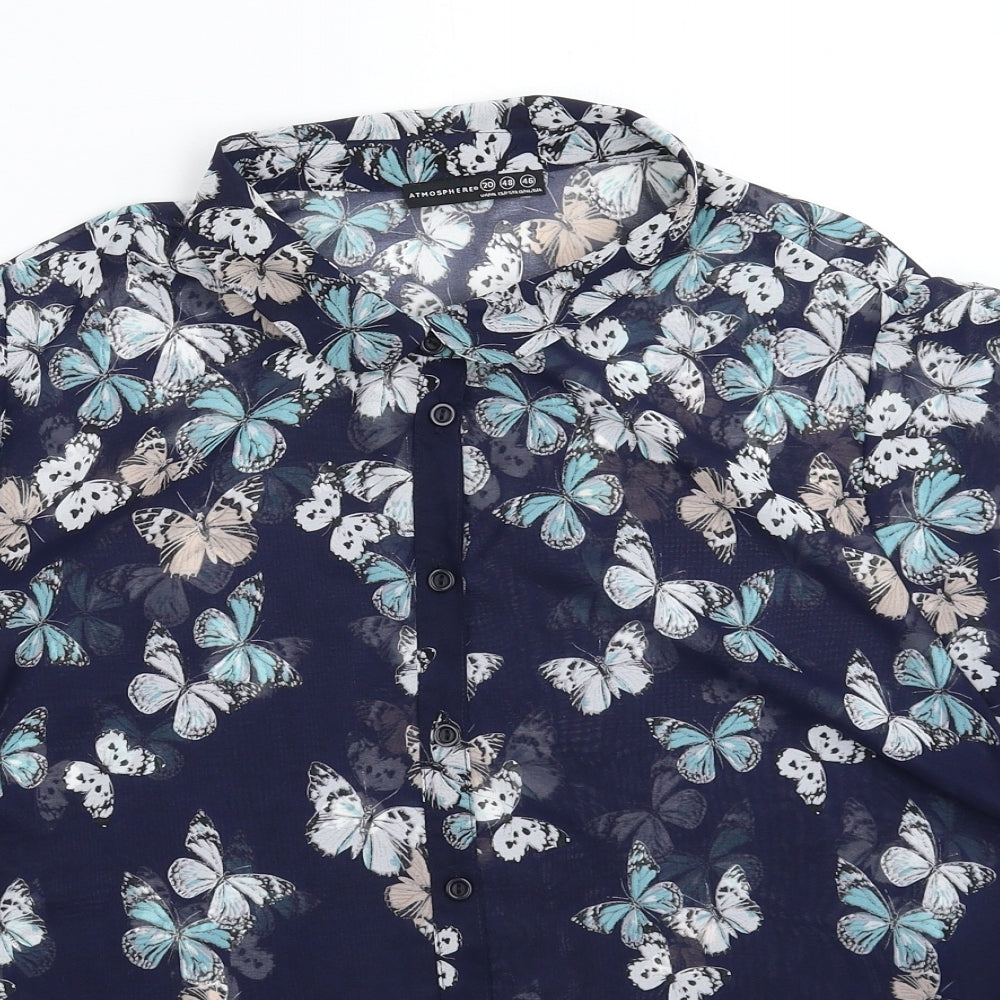 Atmosphere Womens Blue   Basic Blouse Size 20
